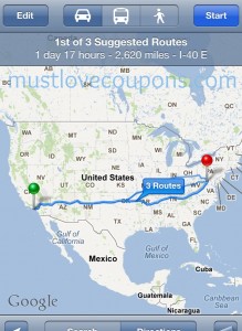 map of trip