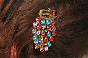 Peacock Hair Clilp