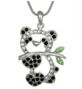 Crystal Panda Bear Pendant Necklace Fashion Jewelry
