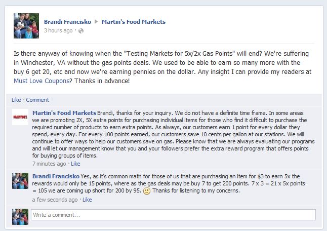 martins foods FB screenshot