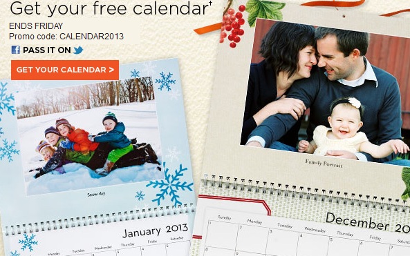 FREE Personalized 2013 Calendar ($21.99 Value)