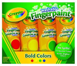 Crayola 4ct Washable Fingerpaints Primary