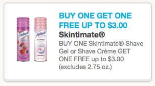 Skintimate coupon