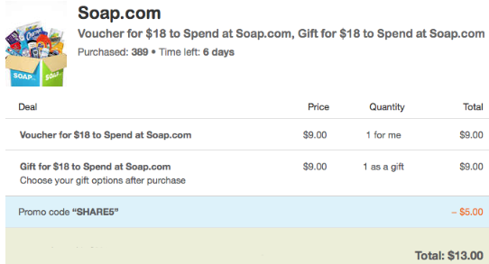 soap promo code