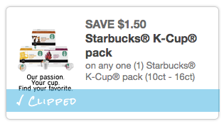 starbucks kcup coupon